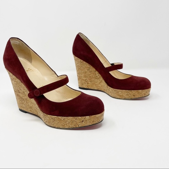 Christian Louboutin Shoes | Christian Louboutin Suede Cork Wedge ... Christian Louboutin Shoes | Christian Louboutin Suede Cork Wedge ...